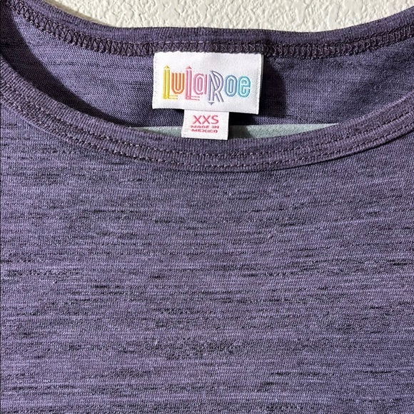 LuLaRoe Carly Purple High Low Dress with Raglan Sleeves - Picture 2 of 7